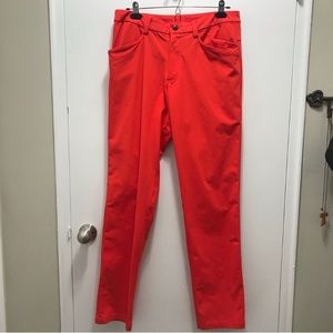 Lululemon ABC Mens red pants size 34